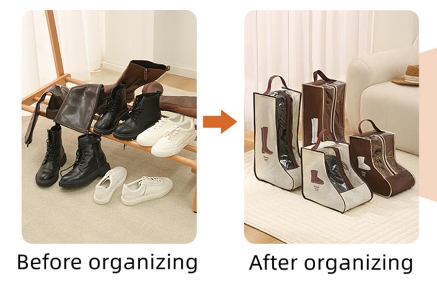 2 Set Boot Storage,Portable Short Boots and Tall Boots Storage or Protector B...