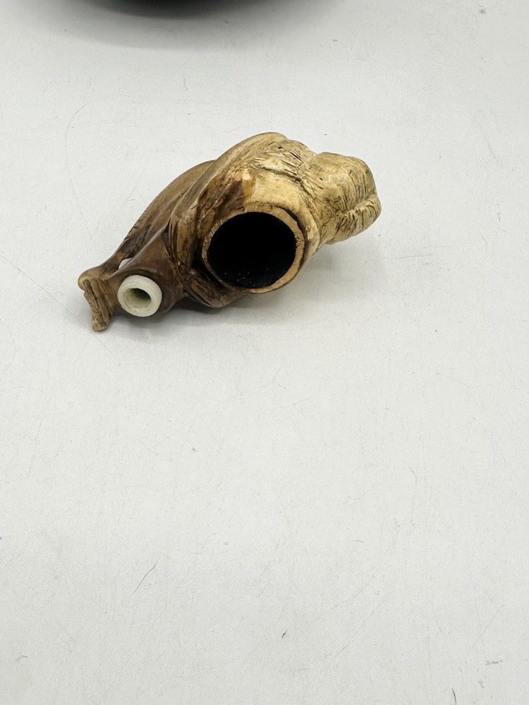 Carved Antique Mermaid Pipe No Stem