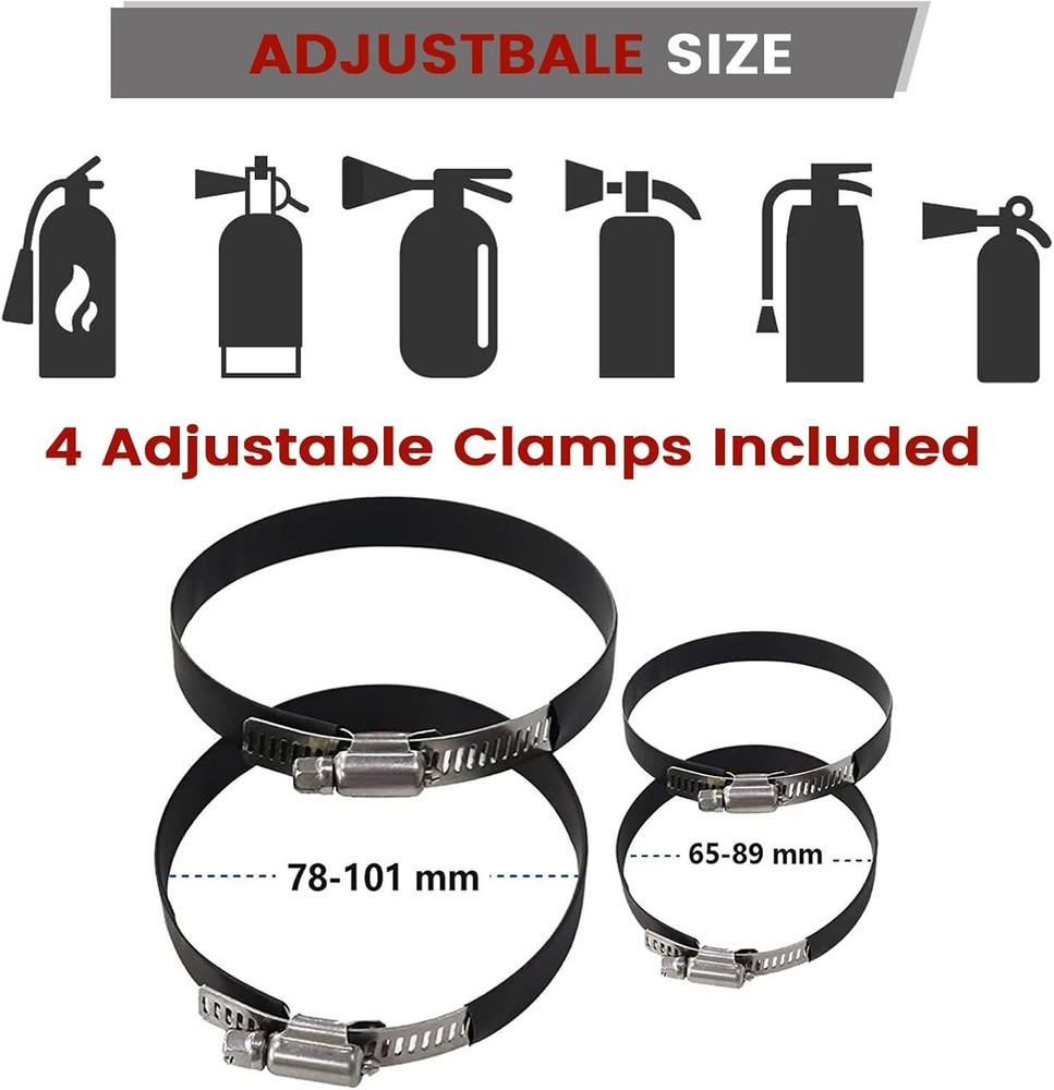 MOLLE Panel Fire Extinguisher Mount Kit Fits 1"-2" Rigid MOLLE Panel Holes Qu...