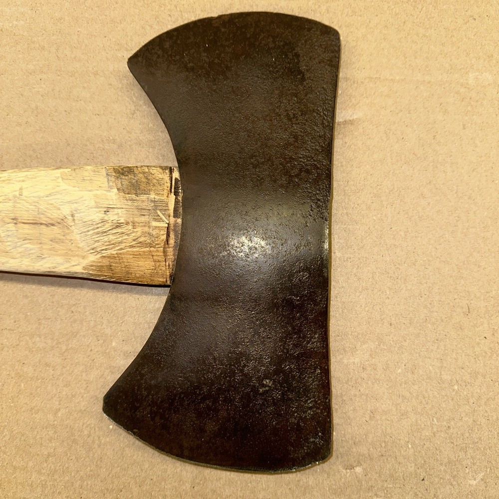 Vintage Double Bit Axe ~ Replacement 34” Handle ~ Head 10”x4-3/4” ~ SHARP!