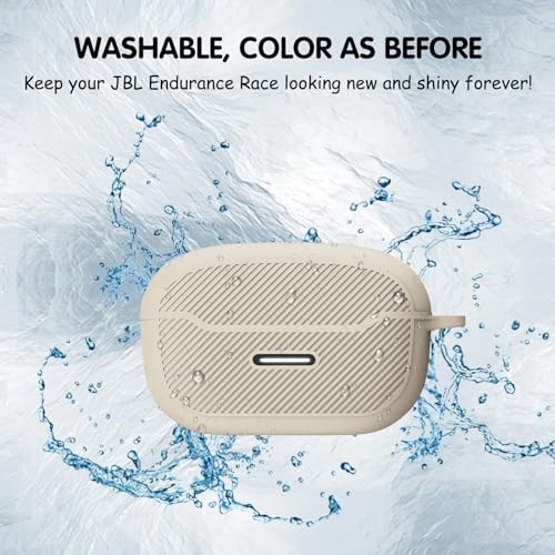 Silicone Protective Case Compatible with JBL Endurance Race, Portable White