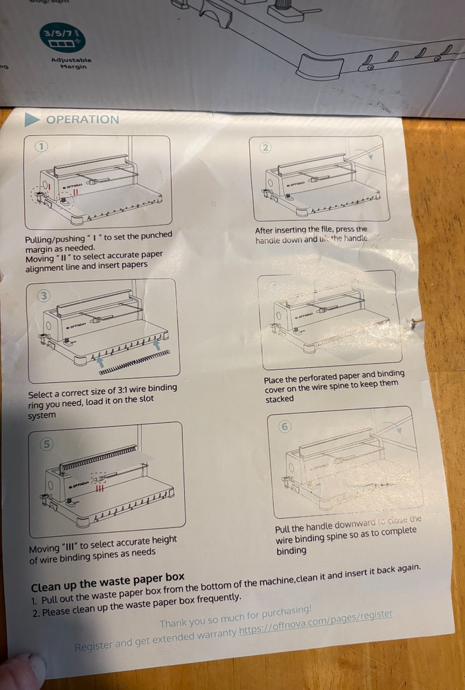 OFFNOVA WIRE BENDING MACHINE BOOK BINDING