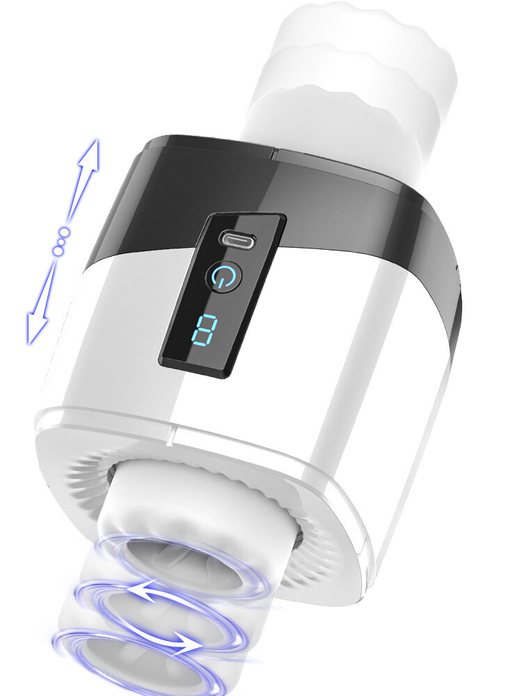 Male Masturbaters Automatic HandsFree Thrusting Rotating Cup Stroker Lubricants