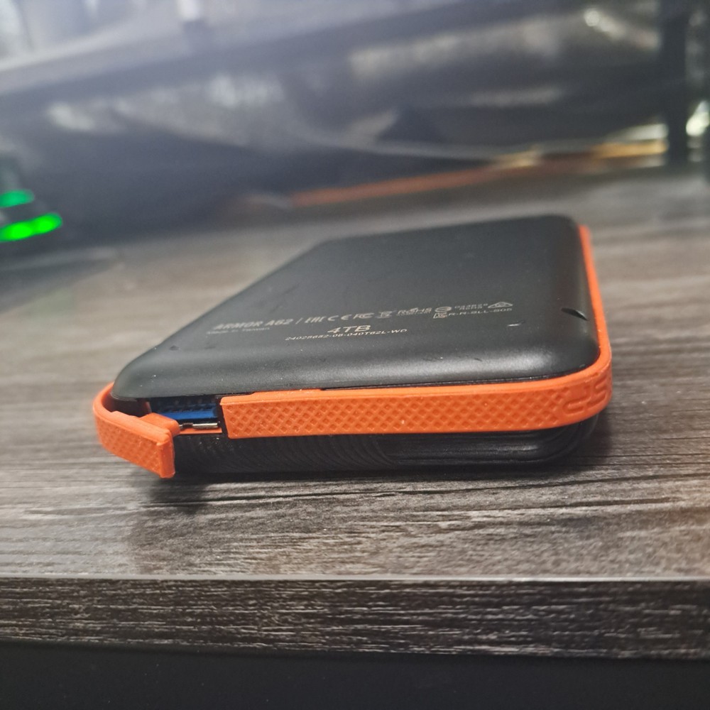 Silicon Power 4TB External Hard Drive USB 3.2 Armor A60 Red