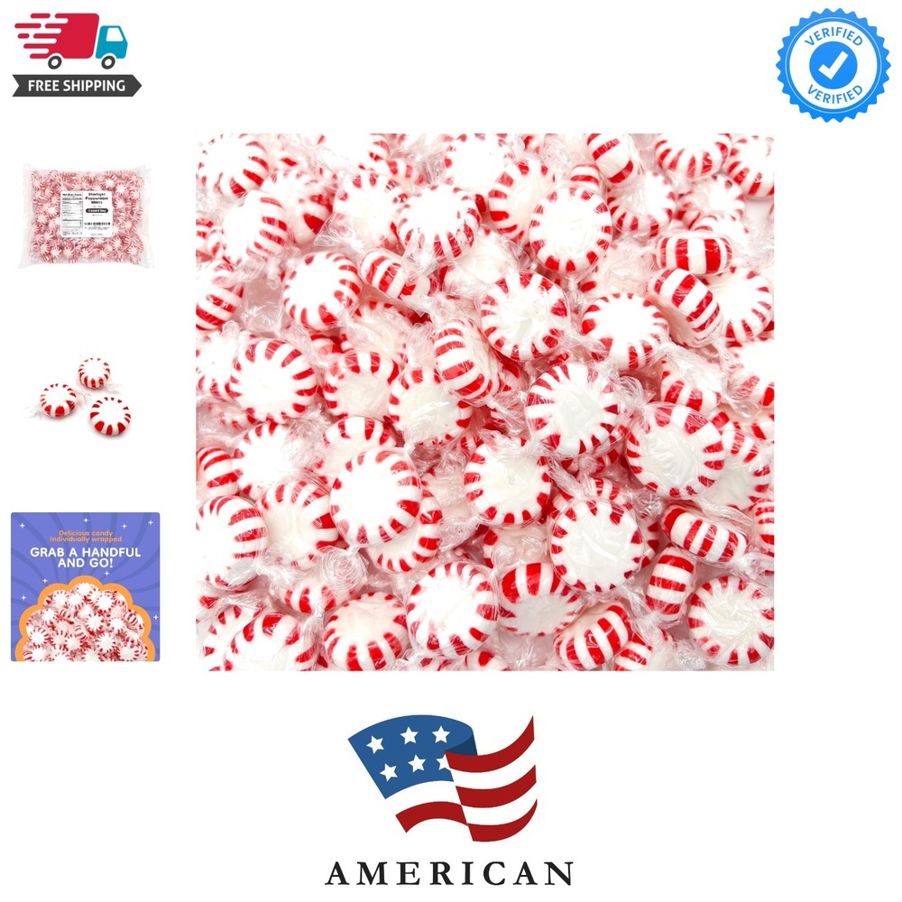Starlight Peppermint Mints | 2 Pound Bag - Approx. 150 Count | Old Fashioned ...