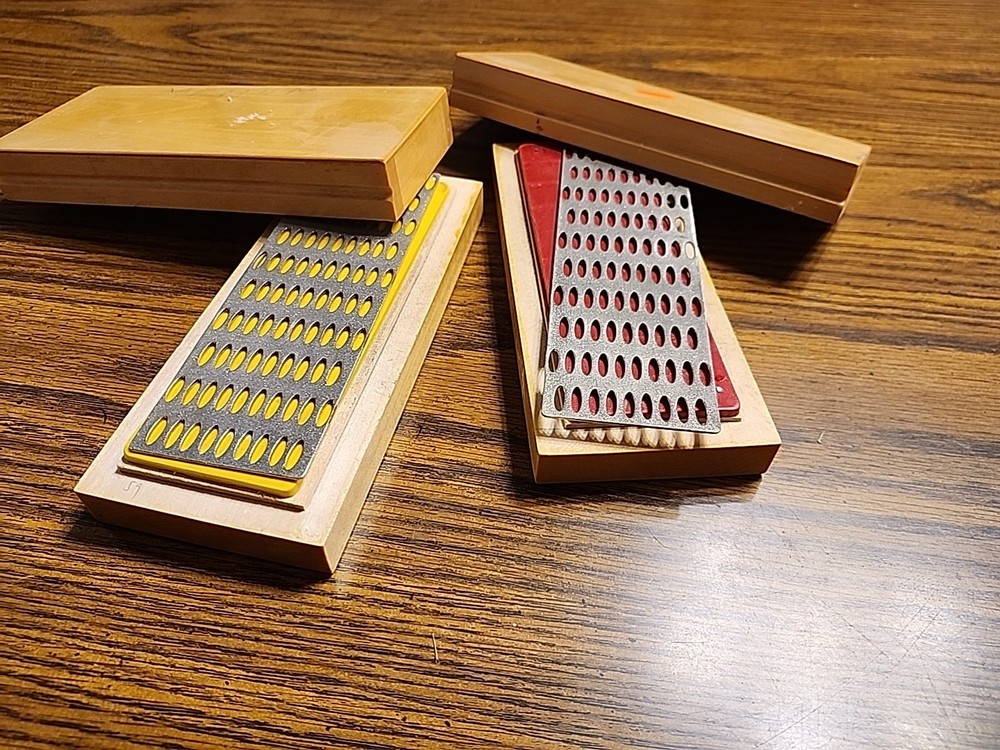 2 Pcs Fast Sharpening!  Diamond Sharpening Blocks.  For Knives & Tools