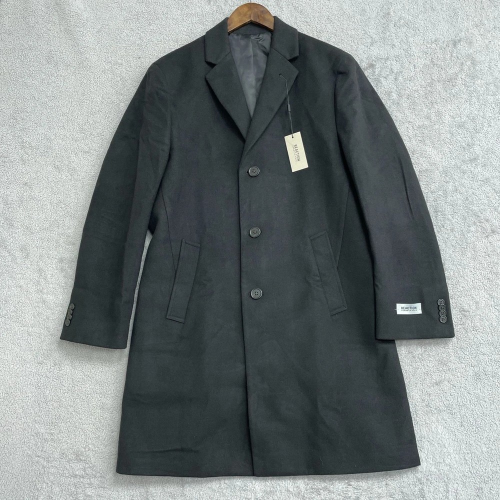 Kenneth Cole Reaction Men's Overcoat Polyester Blend