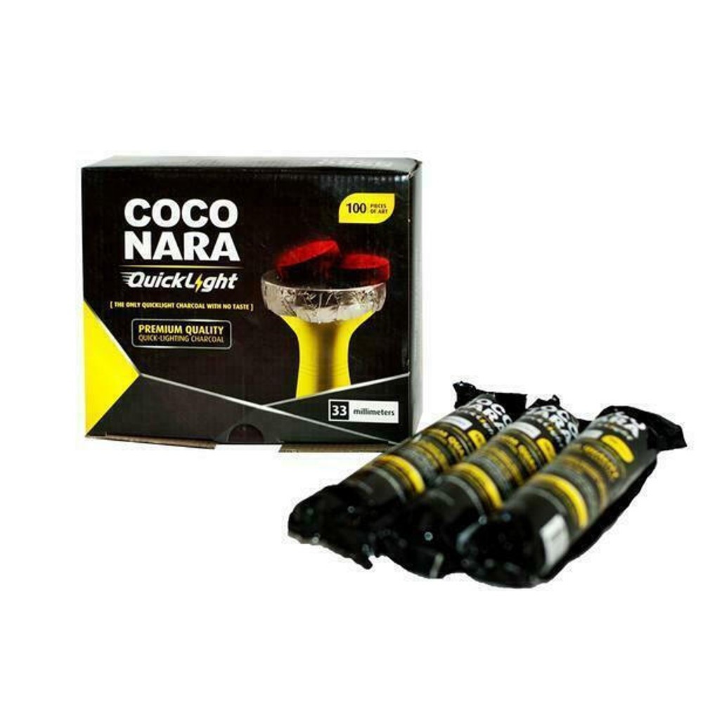 COCO NARA Quick Light Charcoal – 40mm | 100 Pieces | Premium Quality