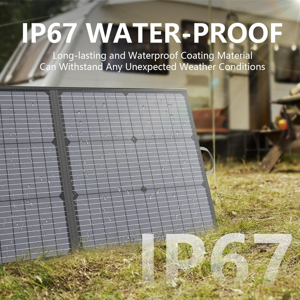 Solar Charger 110W Portable Solar Panel, IP67 Waterproof Foldable Solar Panel Ki