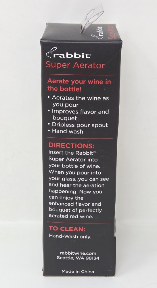 New Silver Rabbit Super Wine Aerator and Pourer