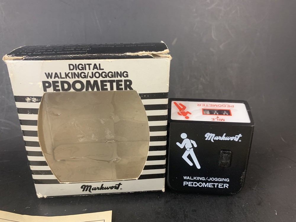Markwort Vintage Jogging Walking Step Pedometer CIB Prop 1980s EUC works Workout