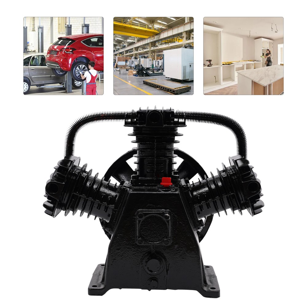 5-HP Single-Stage Inline-Twin Replacement Air Compressor Pump 3 3 Cylinder Head