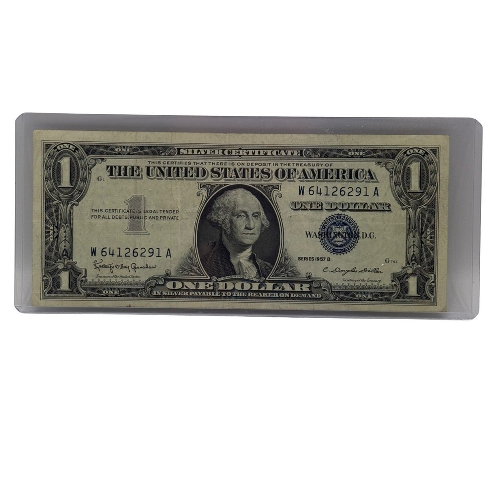 US Mint 1957 B Silver Certificate One Dollar Bill Banknote
