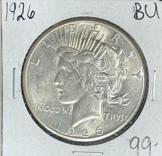 1926 PEACE SILVER DOLLAR ~ BU ~NICE LOOKING COIN~
