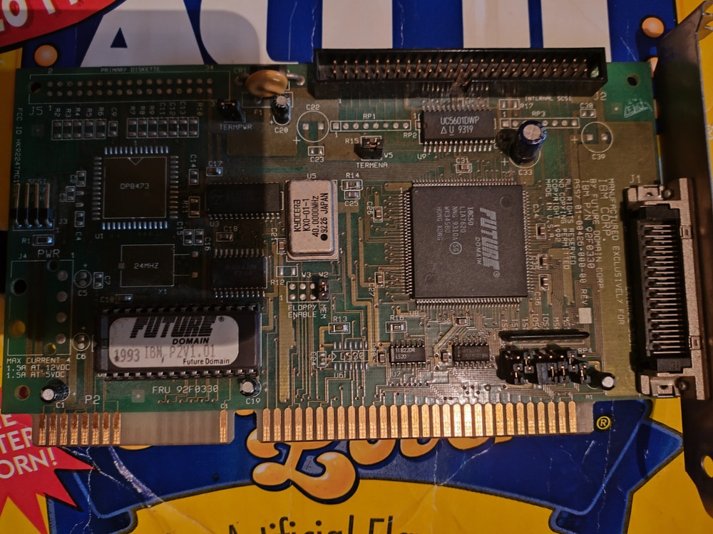 Future Domain L1A7620/IBM 92F0330 16 Bit ISA SCSI Controller Card