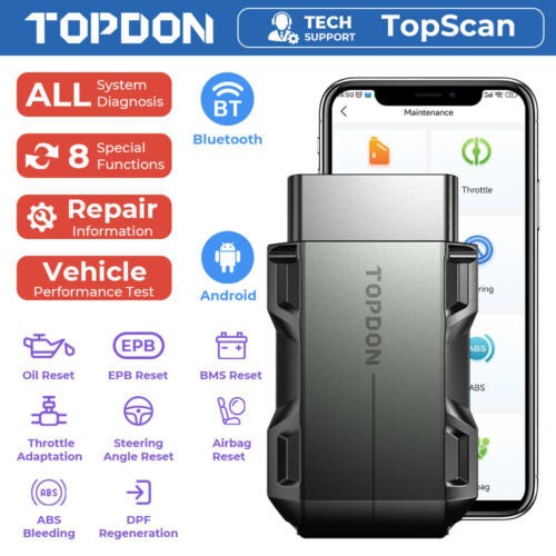 TOPDON TOPSCAN OBD2 Diagnostic Tool Scanner Full System Bluetooth Code Reader US