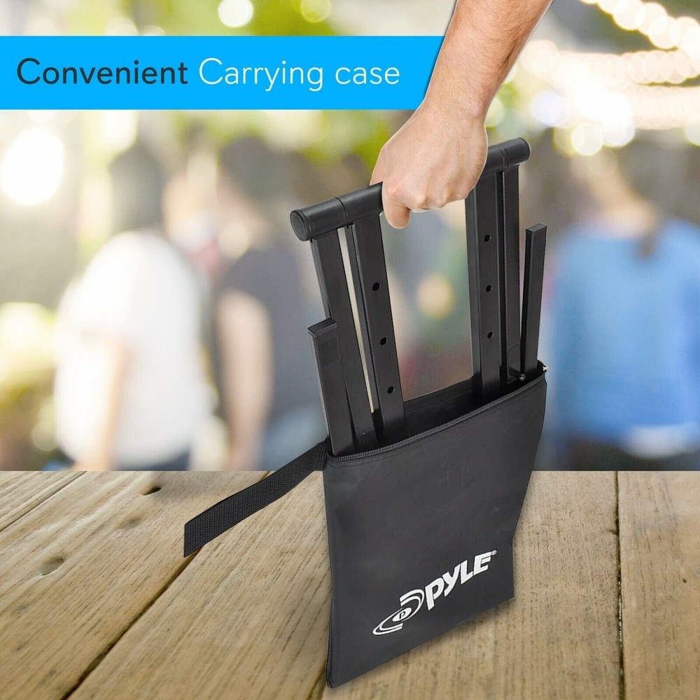 Pyle Universal Portable Foldable Professional DJ Laptop Stand - Black PLPTS35