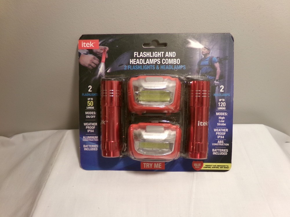 Itek Flashlight & Headlamp Combo