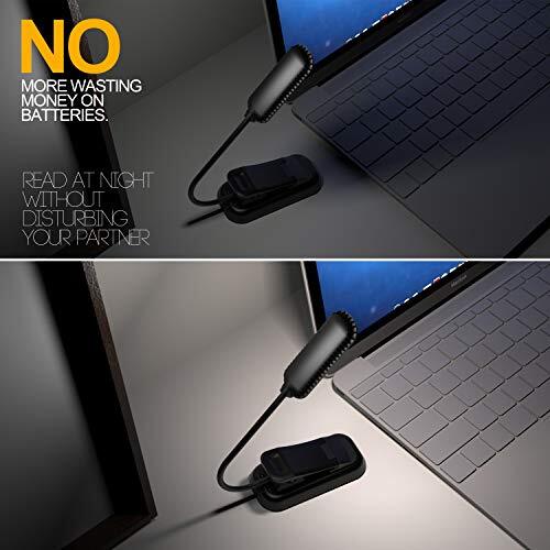 Book Light, 12 LED USB Rechargeable Reading Light with 3-Level Brightness for