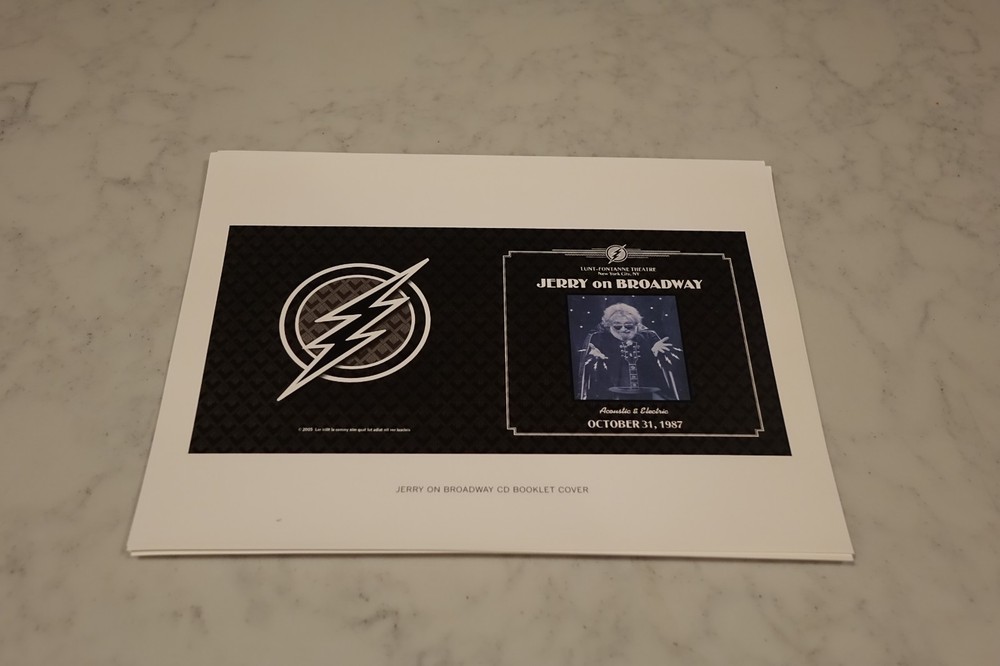 Jerry Garcia - Jerry On Broadway - Artwork Proofs from CD Production Process!!!