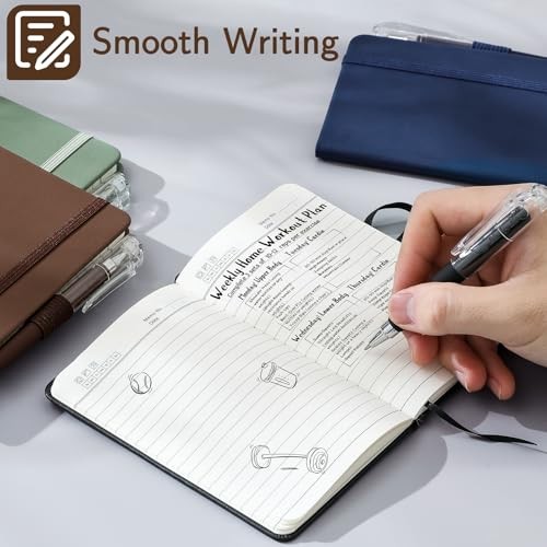 4 Pack Small Notebook Pocket Notebook, A6 Mini Green, Blue, Black, Grown