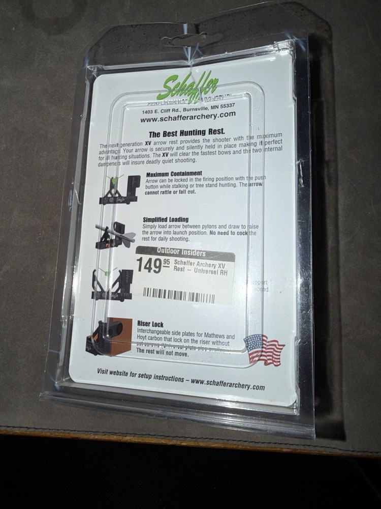 Schaffer Archery XV Universal Mount Arrow Rest