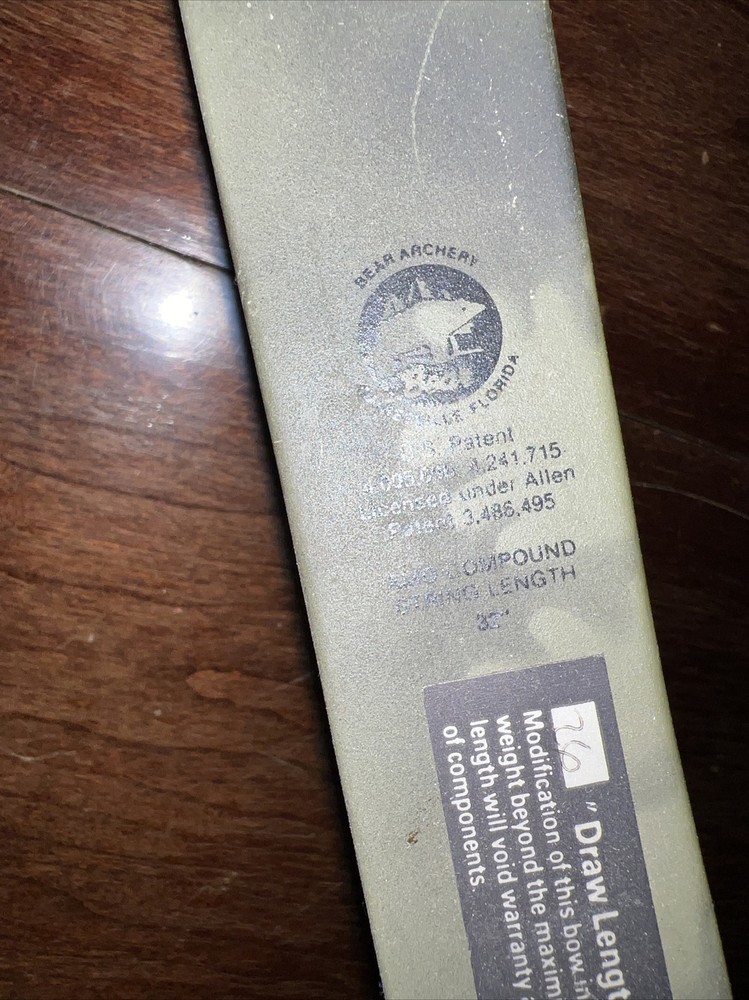 black mag bear compound bow Camo Camouflage