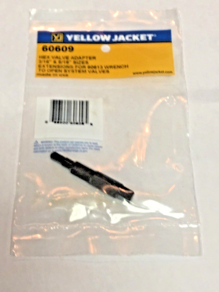 Yellow Jacket Hex Key Valve Adapter for 3/16, 5/16" HEX #60609
