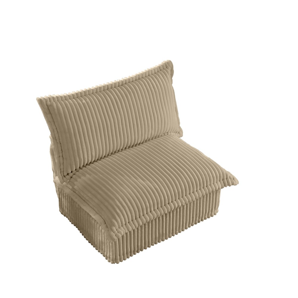 Corduroy Sofa, Deep Seat, Removable Washable Covers, 300lb Capacity