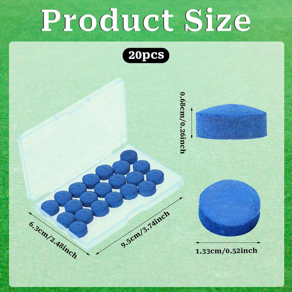 Billiard Pool Cue Tips Pool Stick Replacement Tips with Storage Box for Pool Cue