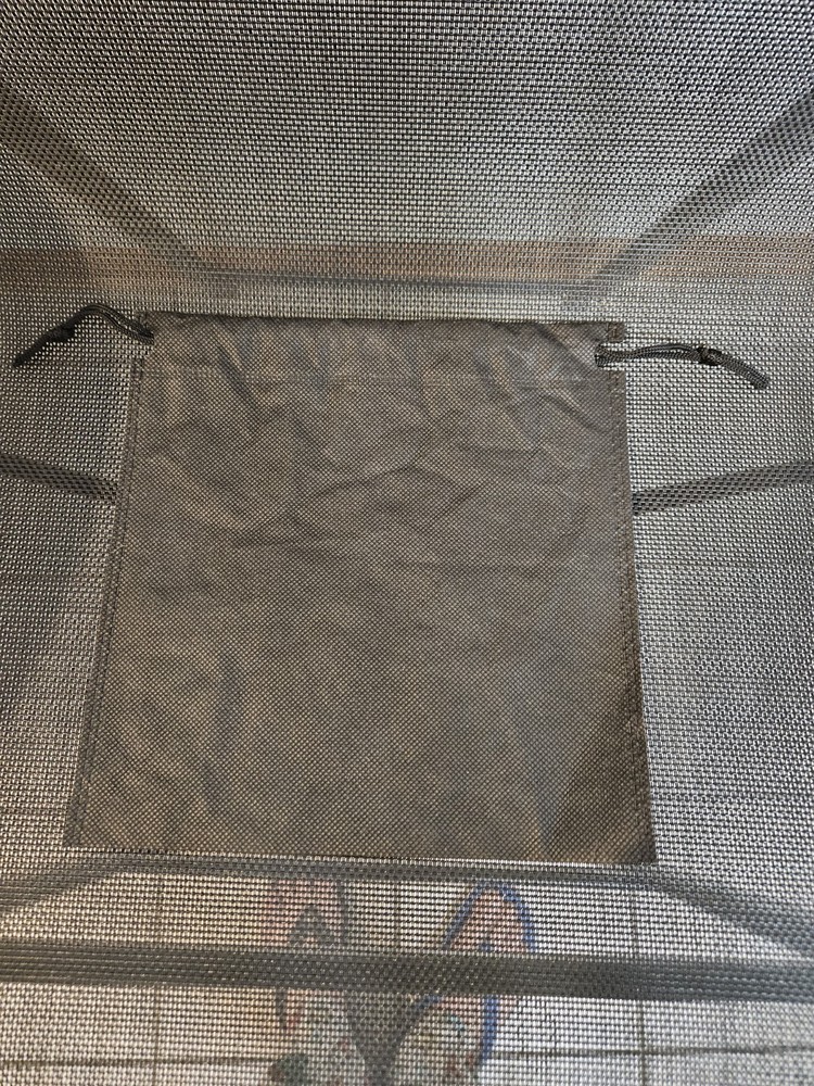 Drawstring Bag Small Storage Bag Black 8x8