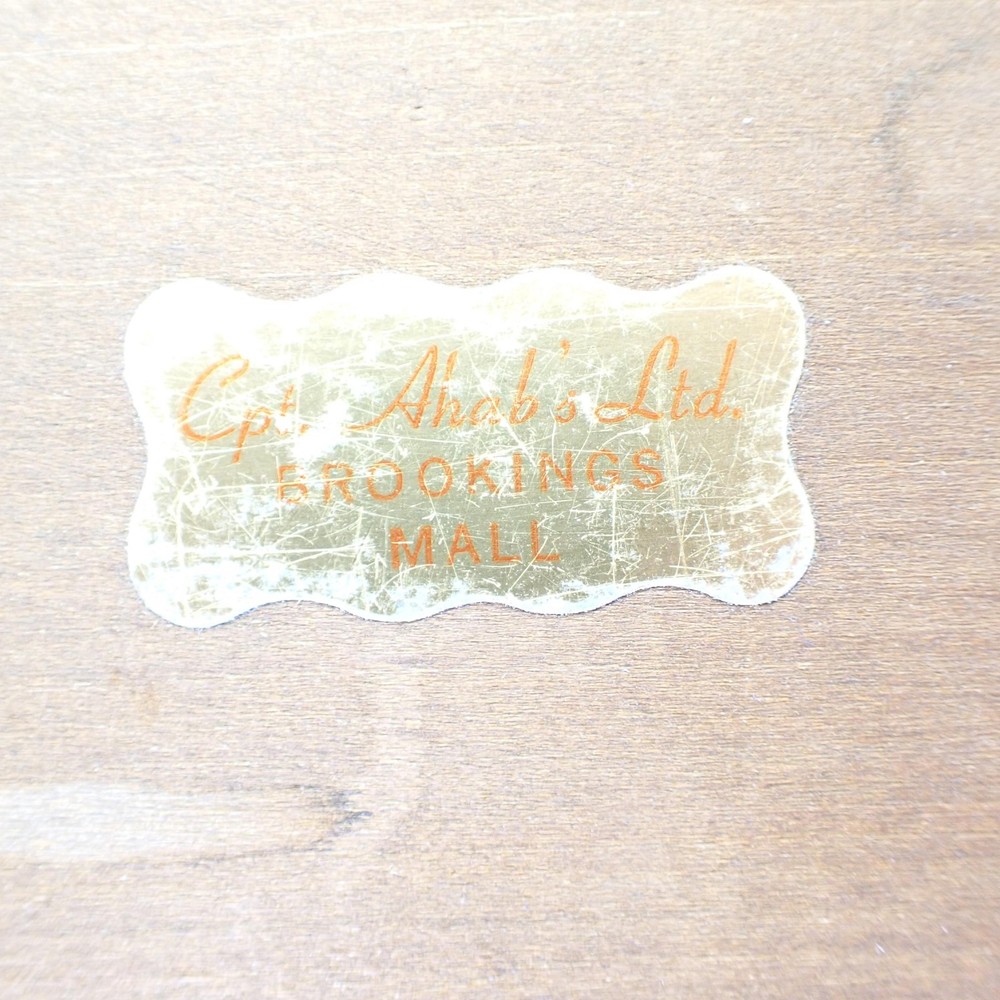 Cpt Ahab's Ltd Wood Keepsake Box Brown Leaf Pattern Rectangular Made In Poland