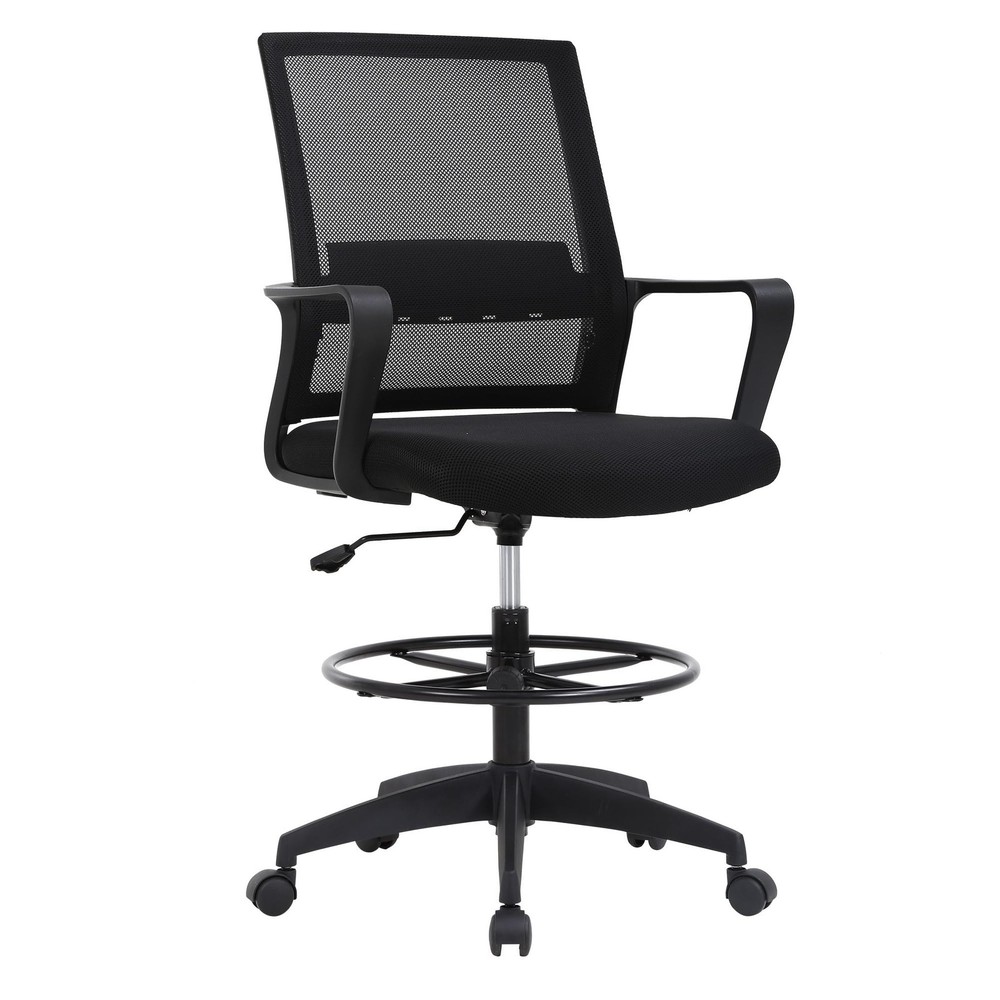 Tall Drafting Chair Adjustable Mesh Office Chair with Footrest