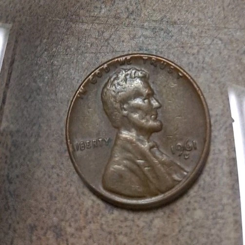 1961 D Penny Error L On Rim