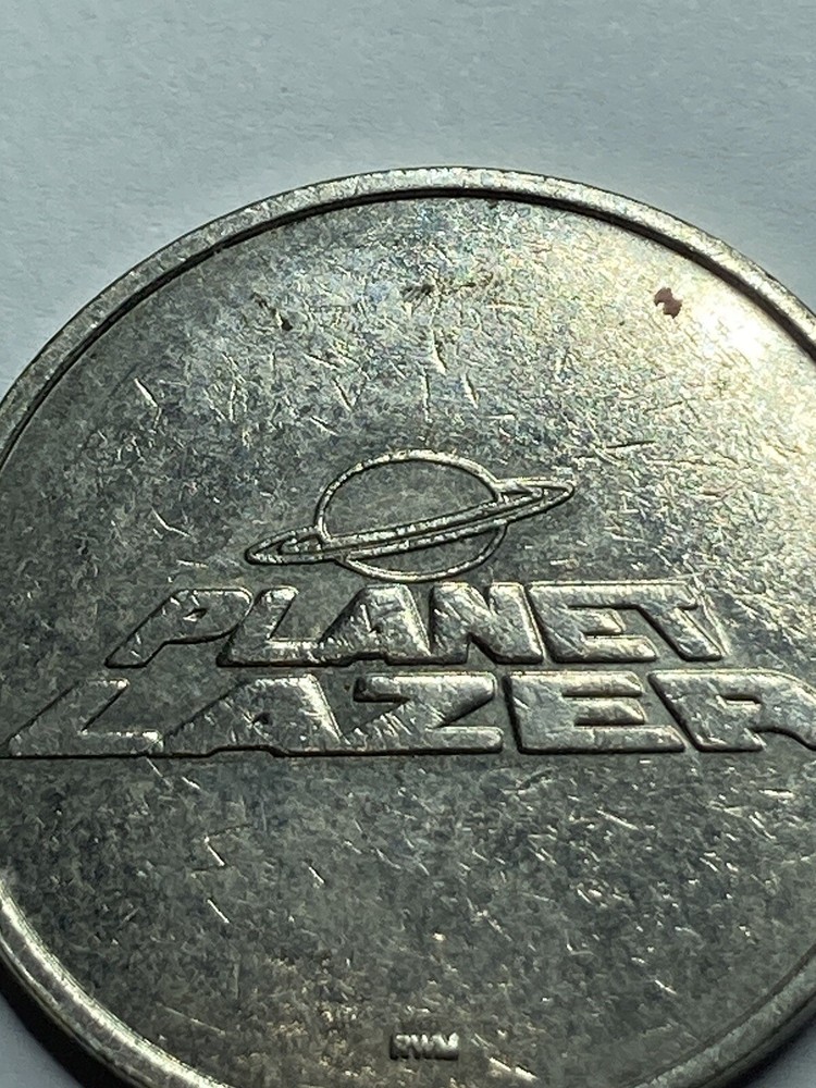 Planet Lazer Arcade Game Token 24mm #rt1