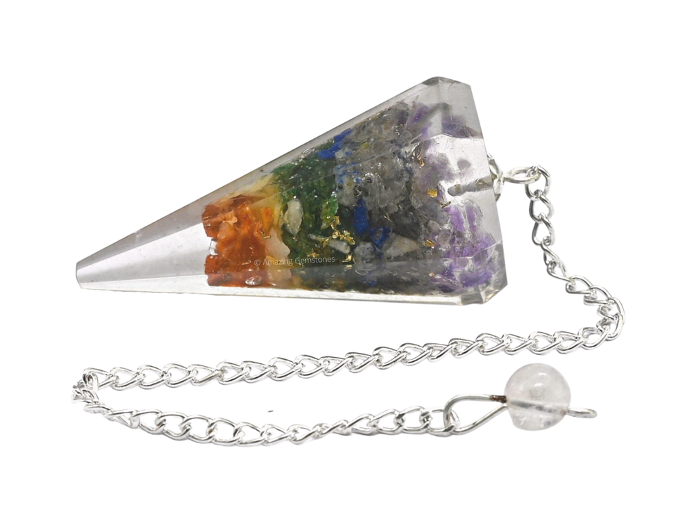 7 Chakra Orgone Pendulum