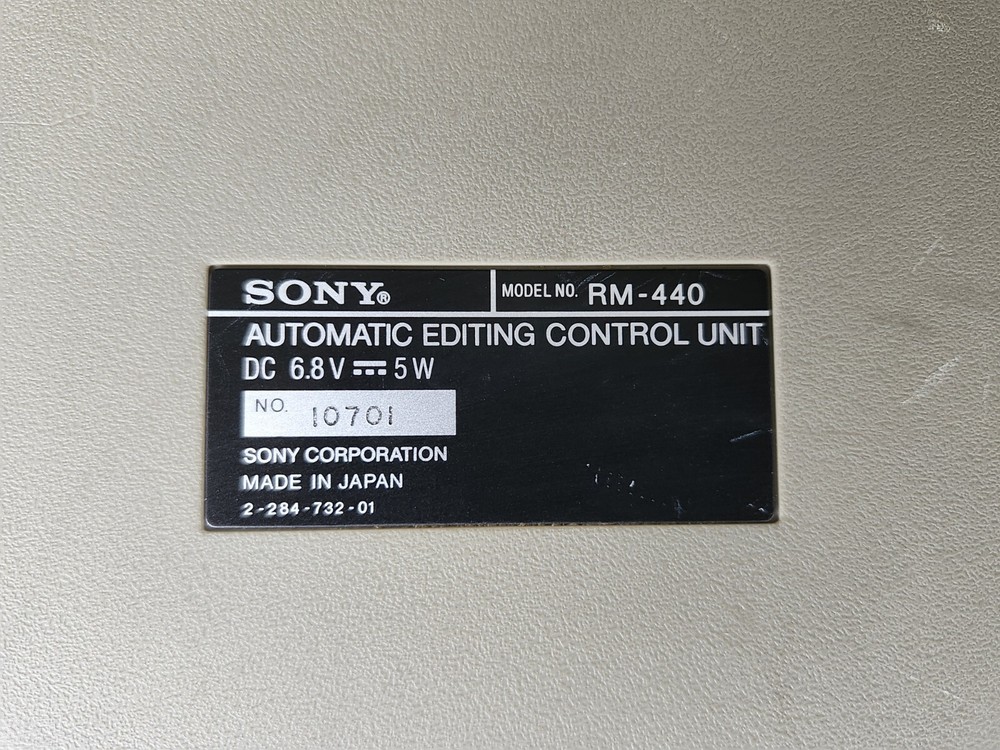 Sony Model RM-440 Automatic Editing Control Unit -Untested