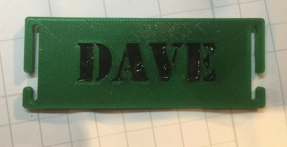 CUSTOM TEXT MOLLE TAGS 3d printed Airsoft