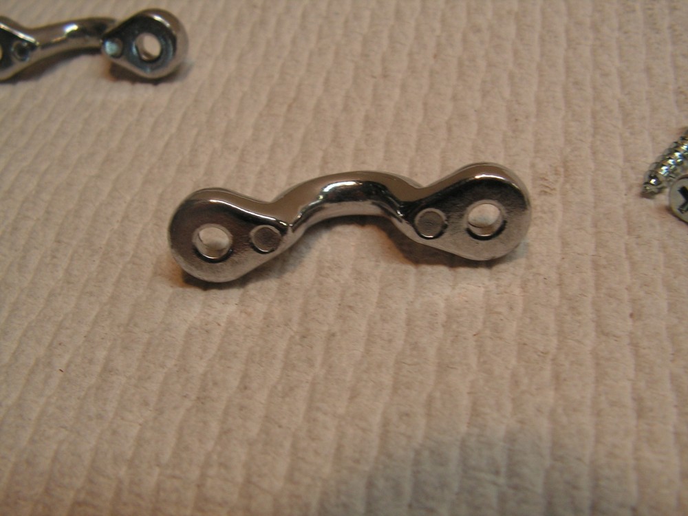 2 Vintage Die Cast Tie Loops Pull Stable Hanger Hook Storage Curtains Anchor+