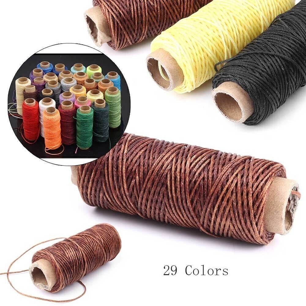 1PC 50M 150D 1mm Leather Sewing Waxed Thread Wax String Craft Stitching Cord