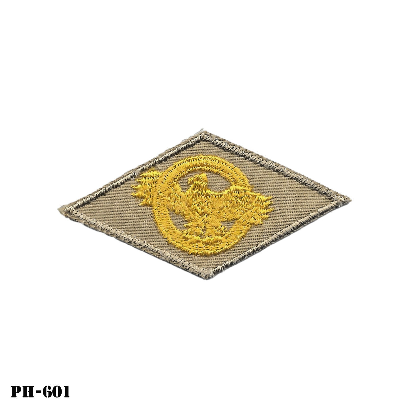 Ruptured Duck WWII Cut Edge Sew On Patch ~ Khaki 1945 Original ~ US Army ~ NOS