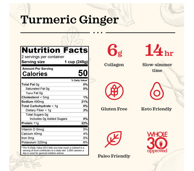 Kettle & Fire Broth Bone Chicken Turmeric Ginger, 16.9 Ounce
