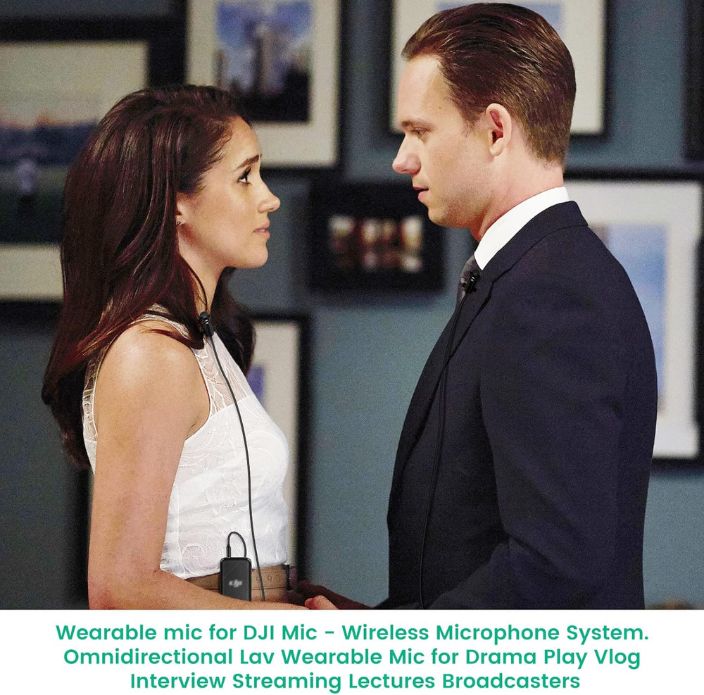 2 Pack Lavalier Microphone for DJI Mic 2 & Rode Wireless GO 2 Transmitters