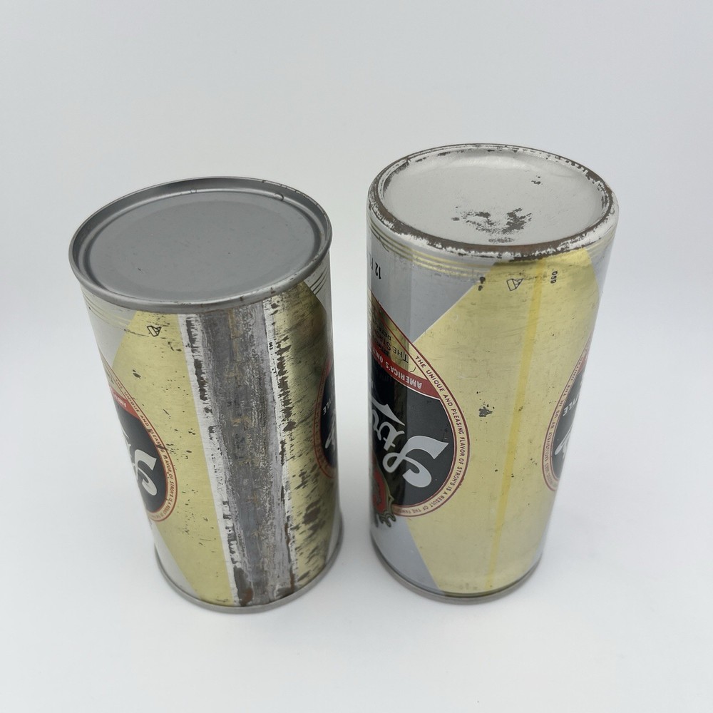 VINTAGE STROH'S BOHEMIAN STYLE PULL- TAB 12 OZ. EMPTY BEER CANS