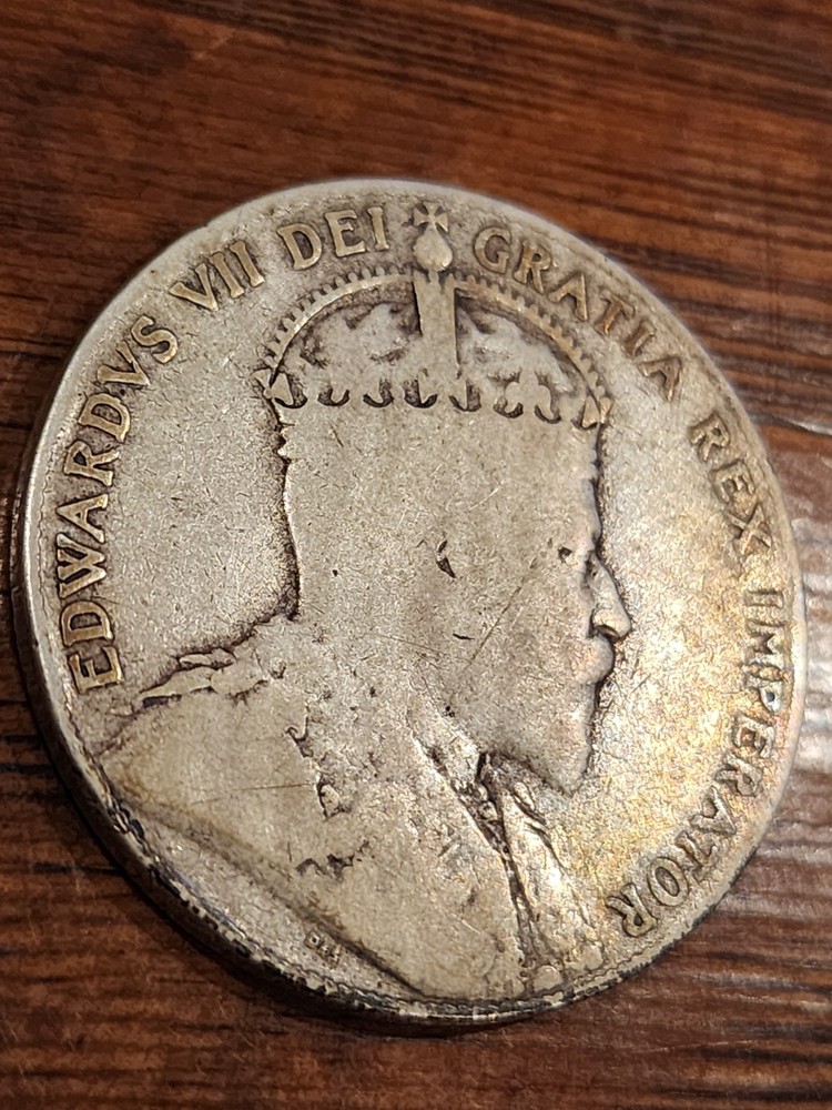 1908 Canada 50 Cents Silver Coin