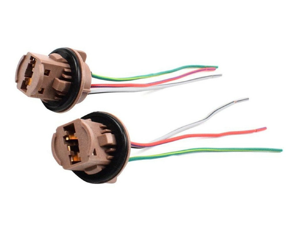 Universal Pigtail Wire Female Socket 7443 Two Harness Front Turn Signal Lamp