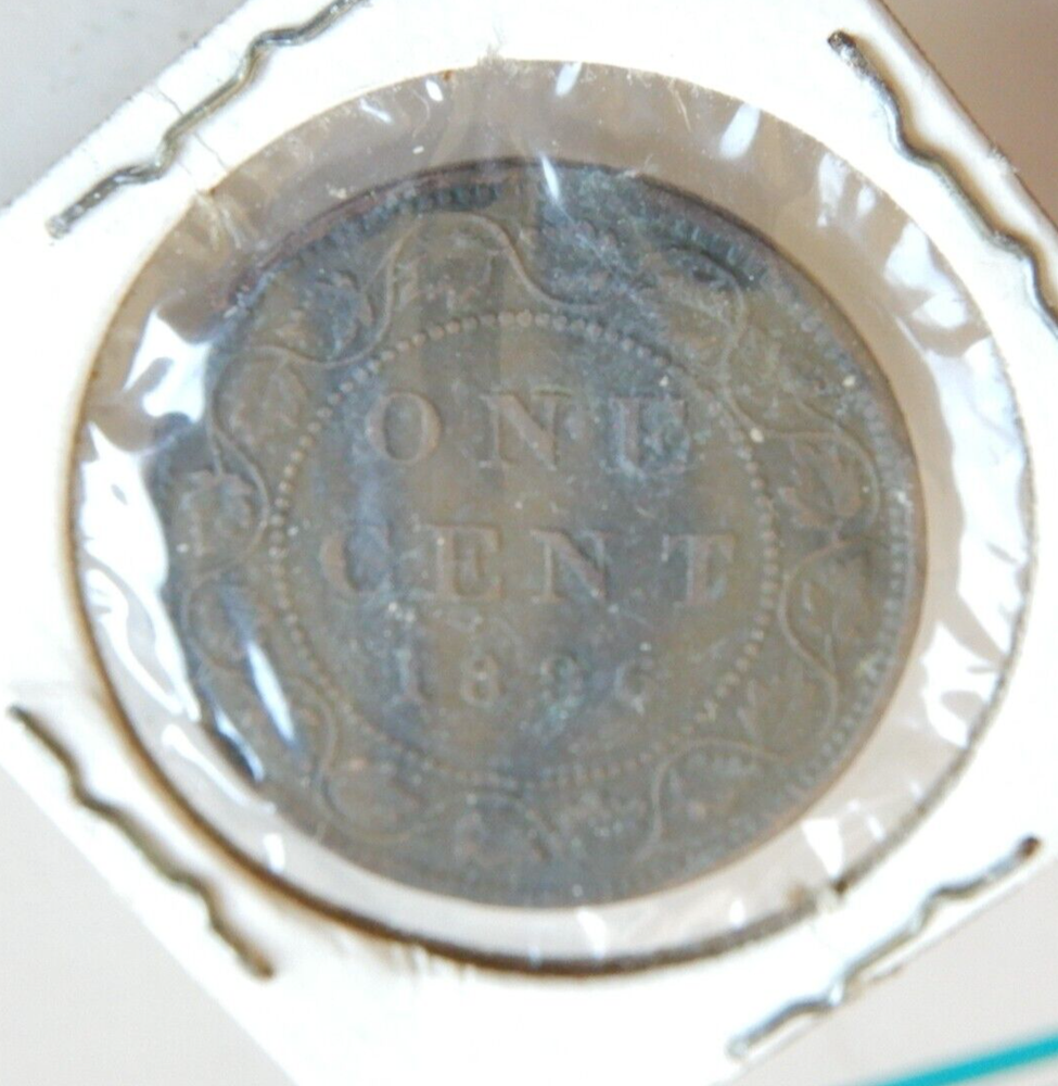 1896 Canada One Cent Penny Coin KM# 7