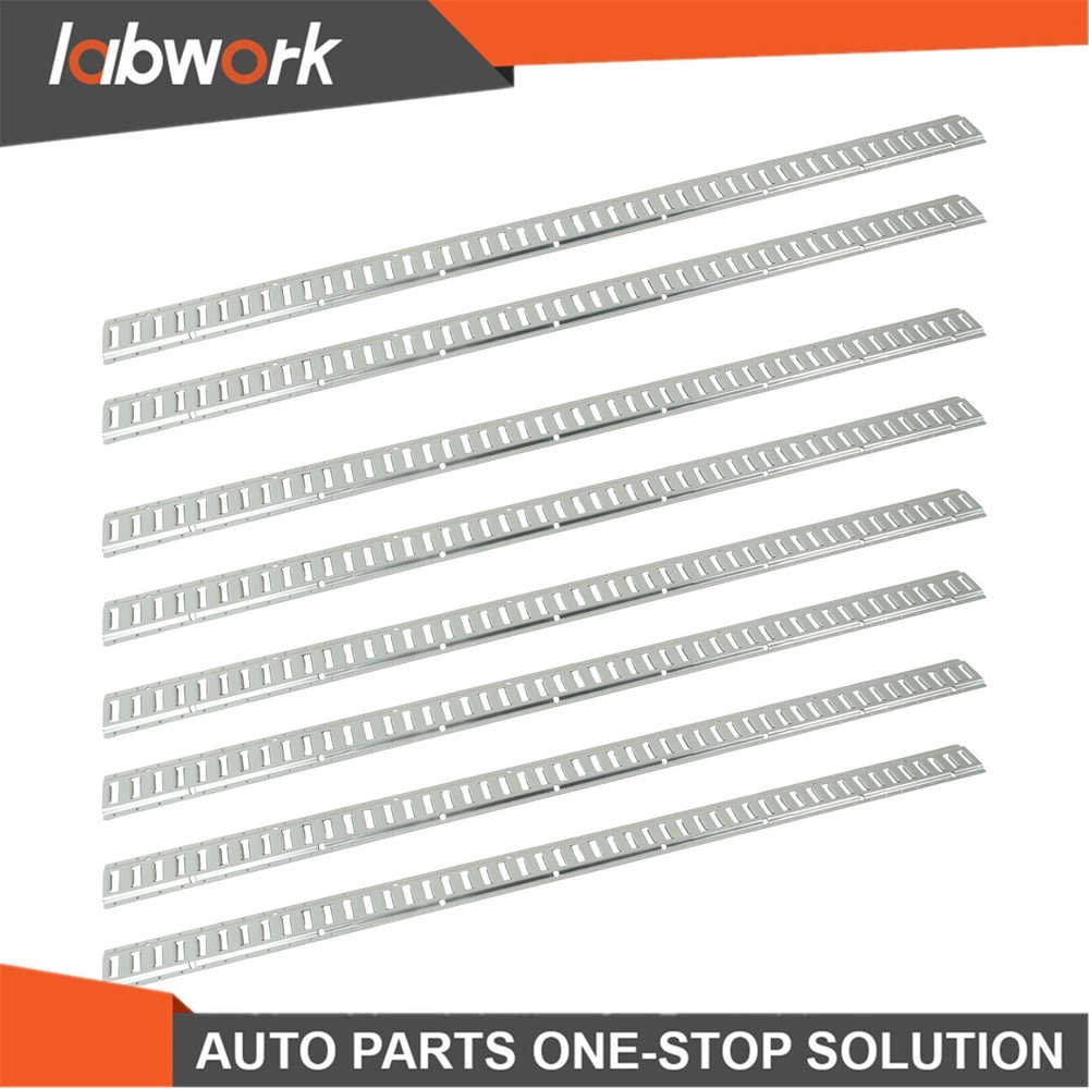 Labwork 8 Pack 8' E Track Tie Down Rail Galvanized Steel Rail Zinc-Plated