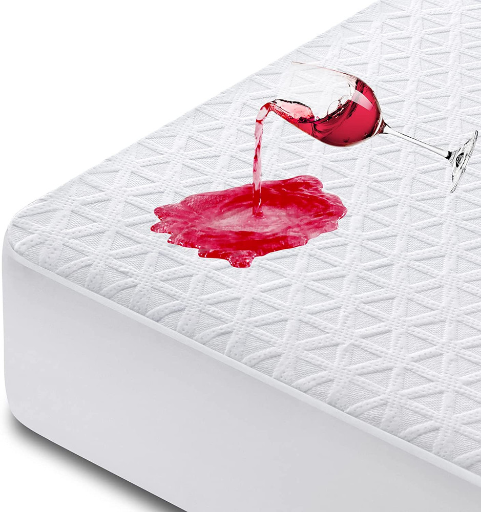 Premium Waterproof Mattress Protector Queen Size, Breathable Bed Cover