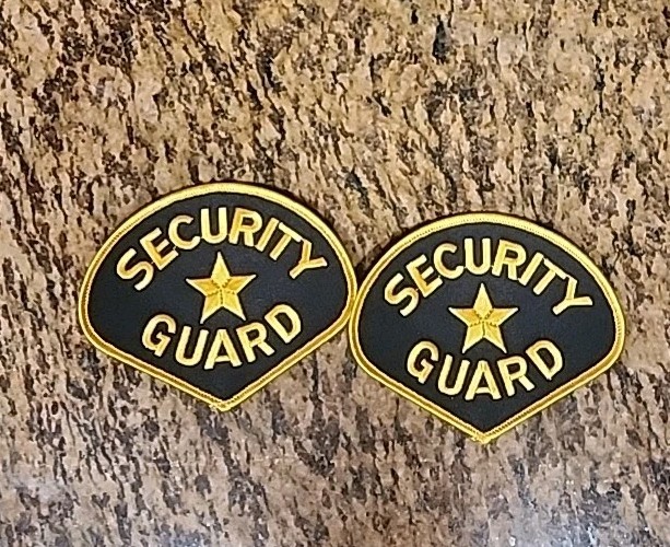 Pair Of Security Guard Patches - Iron On